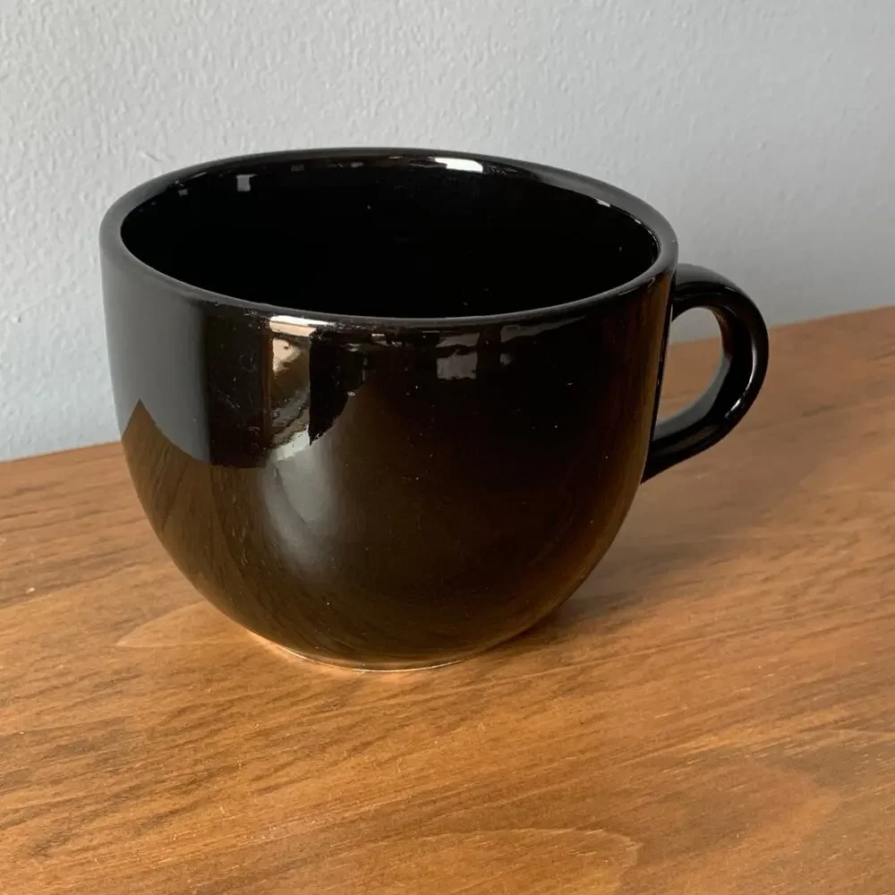 Pier 1 Mug Cappuccino Coffee Black 16oz Oversized Latte Soup Jumbo